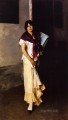 Chica italiana con ventilador retrato John Singer Sargent